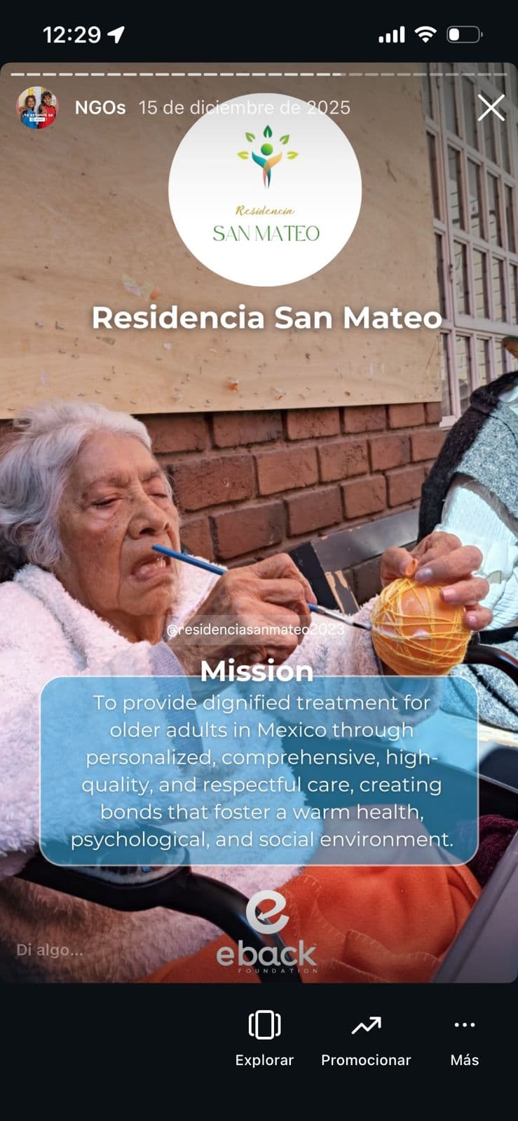Casa de retiro para adultos mayores Residencia San Mateo, A.C.